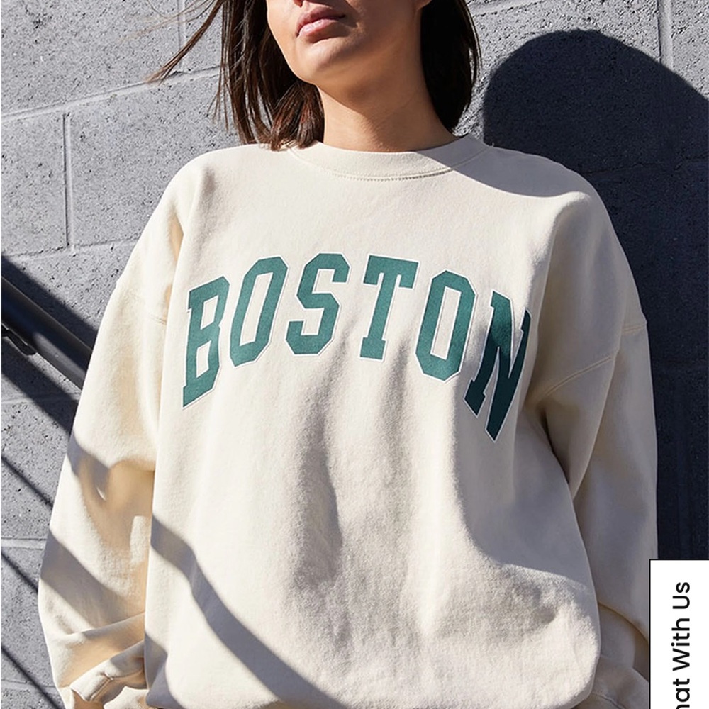 Brandy Melville John Galt Cream Boston Crewneck